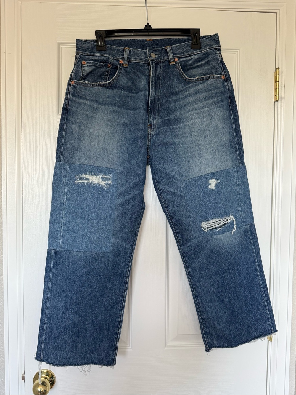 Denimist Haisley Slouch Boyfriend  Distressed Patchwork Jeans 29 WORN ONCE